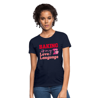 Baking Is My Love Language T-Shirt (Women's) - Women's T-Shirt | Fruit of the Loom L3930R - baking-is-my-love-language-t-shirt-womens - Eco-Friendly Tees, SPOD, t-shirt, t-shirts, Women - The Sugar Art