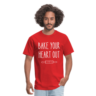 Bake Your Heart Out (Unisex) - Unisex Classic T-Shirt | Fruit of the Loom 3930 - bake-your-heart-out-unisex - Eco-Friendly Tees, SPOD, t-shirt, t-shirts, Women - The Sugar Art