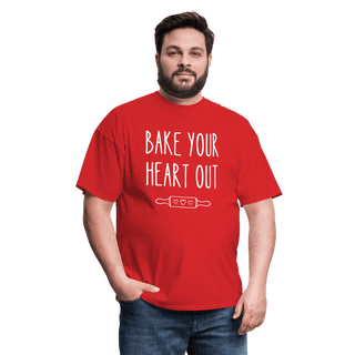 Bake Your Heart Out (Unisex) - Unisex Classic T-Shirt | Fruit of the Loom 3930 - bake-your-heart-out-unisex - Eco-Friendly Tees, SPOD, t-shirt, t-shirts, Women - The Sugar Art