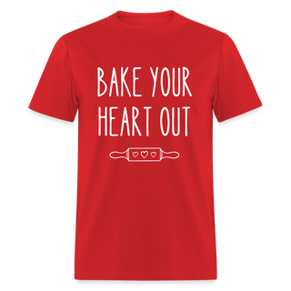 Bake Your Heart Out (Unisex) - Unisex Classic T-Shirt | Fruit of the Loom 3930 - bake-your-heart-out-unisex - Eco-Friendly Tees, SPOD, t-shirt, t-shirts, Women - The Sugar Art