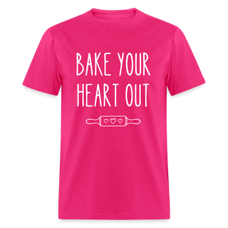 Bake Your Heart Out (Unisex) - Unisex Classic T-Shirt | Fruit of the Loom 3930 - bake-your-heart-out-unisex - Eco-Friendly Tees, SPOD, t-shirt, t-shirts, Women - The Sugar Art