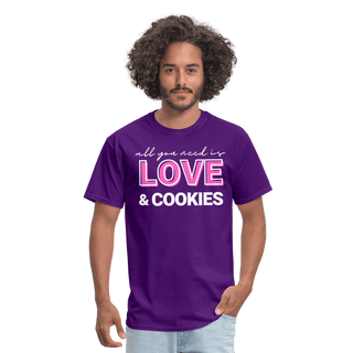 Love & Cookies T-Shirt (Unisex) - Unisex Classic T-Shirt | Fruit of the Loom 3930 - love-cookies-t-shirt-unisex - Eco-Friendly Tees, SPOD, t-shirt, t-shirts, Women - The Sugar Art