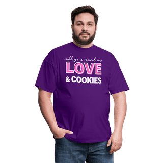 Love & Cookies T-Shirt (Unisex) - Unisex Classic T-Shirt | Fruit of the Loom 3930 - love-cookies-t-shirt-unisex - Eco-Friendly Tees, SPOD, t-shirt, t-shirts, Women - The Sugar Art