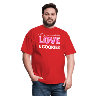 Love & Cookies T-Shirt (Unisex) - Unisex Classic T-Shirt | Fruit of the Loom 3930 - love-cookies-t-shirt-unisex - Eco-Friendly Tees, SPOD, t-shirt, t-shirts, Women - The Sugar Art