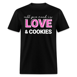 Love & Cookies T-Shirt (Unisex) - Unisex Classic T-Shirt | Fruit of the Loom 3930 - love-cookies-t-shirt-unisex - Eco-Friendly Tees, SPOD, t-shirt, t-shirts, Women - The Sugar Art