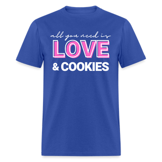 Love & Cookies T-Shirt (Unisex) - Unisex Classic T-Shirt | Fruit of the Loom 3930 - love-cookies-t-shirt-unisex - Eco-Friendly Tees, SPOD, t-shirt, t-shirts, Women - The Sugar Art