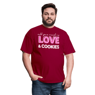 Love & Cookies T-Shirt (Unisex) - Unisex Classic T-Shirt | Fruit of the Loom 3930 - love-cookies-t-shirt-unisex - Eco-Friendly Tees, SPOD, t-shirt, t-shirts, Women - The Sugar Art