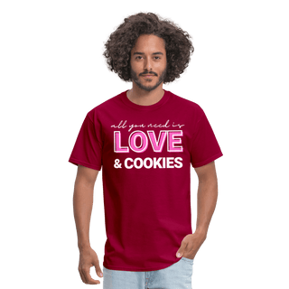 Love & Cookies T-Shirt (Unisex) - Unisex Classic T-Shirt | Fruit of the Loom 3930 - love-cookies-t-shirt-unisex - Eco-Friendly Tees, SPOD, t-shirt, t-shirts, Women - The Sugar Art